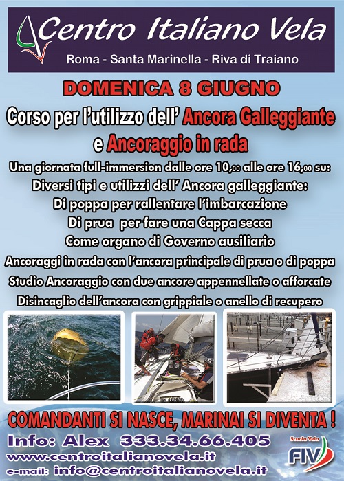 Corso Ancoraggi e uso dell'ancora galleggiante-Giu 2025