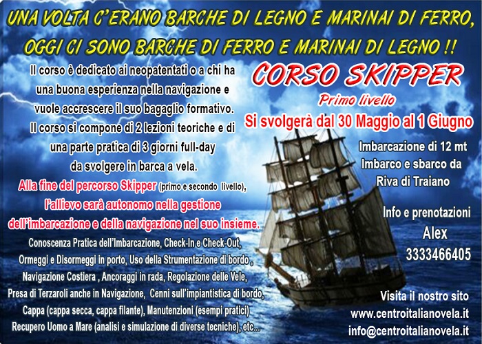 Corso Skipper 1° livello-Mag 2025